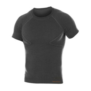 Brubeck - Koszulka termoaktywna z krótkim rękawem Active Wool Merino - Grafitowa - SS11710-1