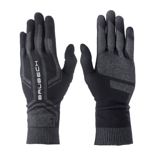 Brubeck - Rękawiczki termoaktywne unisex - Czarne - GE10010A-1
