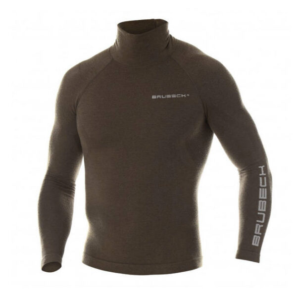 Brubeck - Bluza termoaktywna Ranger Wool - Długi rękaw - Khaki - LS1420M-1
