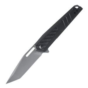 Real Avid - Nóż składany EDC RAV-6 - Aluminium - Włókno węglowe - Tanto - Czarny - AVRAV6-1