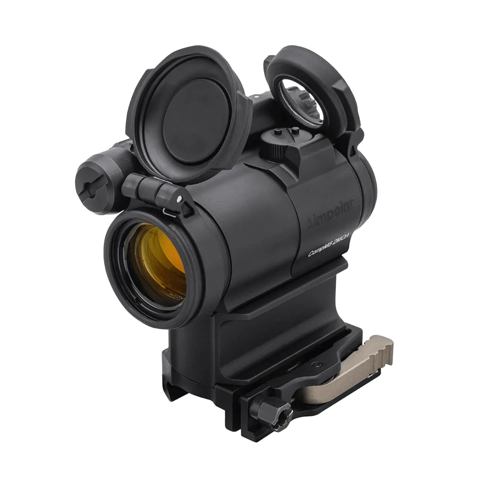 Kolimator Aimpoint® CompM5 2MOA LRP 39mm z montażem – precyzyjny celownik do wymagających zastosowań taktycznych Aimpoint® CompM5 2MOA LRP to zaawansowany kolimator o większej średnicy tubusu 39 mm, stworzony dla użytkowników oczekujących najwyższej precyzji i trwałości. Wyposażony w punkt celowniczy o wielkości 2 MOA oraz specjalistyczny montaż LRP, umożliwia szybkie i precyzyjne ustawienie celownika nawet - LifeGun.pl Kolimator Aimpoint CompM5 2MOA LRP39mm 200386 z montażem