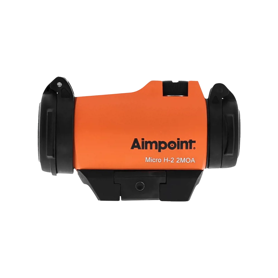 Kolimator Aimpoint® Micro H-2 2MOA Orange Weaver – kompaktowy i niezawodny celownik do szybkiego namierzania Aimpoint® Micro H-2 2MOA Orange to lekki i kompaktowy kolimator o znakomitej precyzji, zaprojektowany dla użytkowników potrzebujących szybkiego i pewnego namierzania celu. Wyposażony w jasny punkt celowniczy 2 MOA w pomarańczowym kolorze oraz standardowe mocowanie Weaver, idealnie sprawdzi się w - LifeGun.pl Kolimator Aimpoint Micro H 2 2MOA Orange Weaver 4