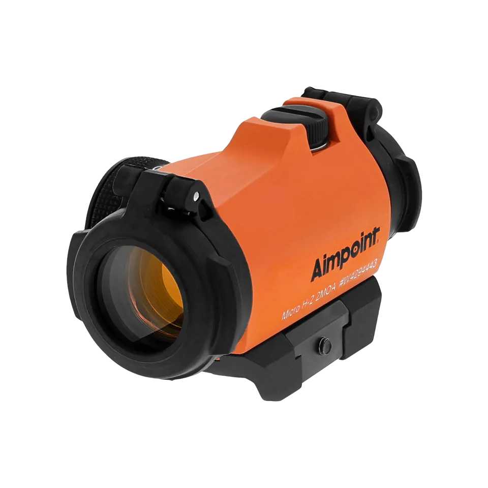 Kolimator Aimpoint® Micro H-2 2MOA Orange Weaver – kompaktowy i niezawodny celownik do szybkiego namierzania Aimpoint® Micro H-2 2MOA Orange to lekki i kompaktowy kolimator o znakomitej precyzji, zaprojektowany dla użytkowników potrzebujących szybkiego i pewnego namierzania celu. Wyposażony w jasny punkt celowniczy 2 MOA w pomarańczowym kolorze oraz standardowe mocowanie Weaver, idealnie sprawdzi się w - LifeGun.pl Kolimator Aimpoint Micro H 2 2MOA Orange Weaver
