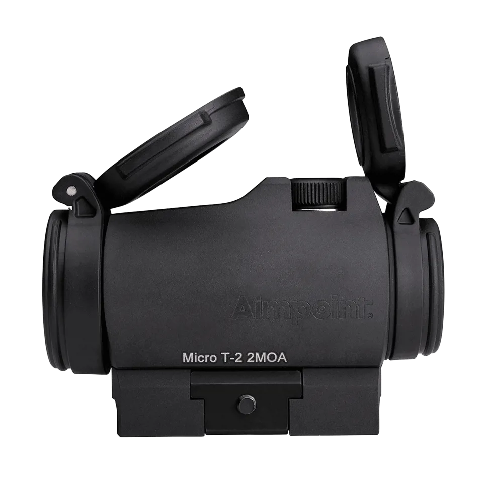 Wojskowo-policyjna wersja popularnego kolimatora Mirco. Plamka 2MOA (6cm/100m), nieszkodliwa dla oka, 8 pozycji natężenia świecenia dziennego, 4 pozycje natężenia do noktowizji Masa tylko 84g bez montażu (około 105g z montażem) Bez powiększenia (1x), nieograniczone pole widzenia - widzisz całą sytuację, celując z obu oczami otwartymi. Pozwala to dokładnie ocenić sytuację oraz poprawia bezpieczeństwo. Całkowicie wodoszczelny do 25m Z osłonami w postaci zamykanych klapek. W komplecie z montażem na szynę Picatinny zaciskany na śrubę. - LifeGun.pl Kolimator Aimpoint Micro T 2 2MOA na Picatatinny 200170 4