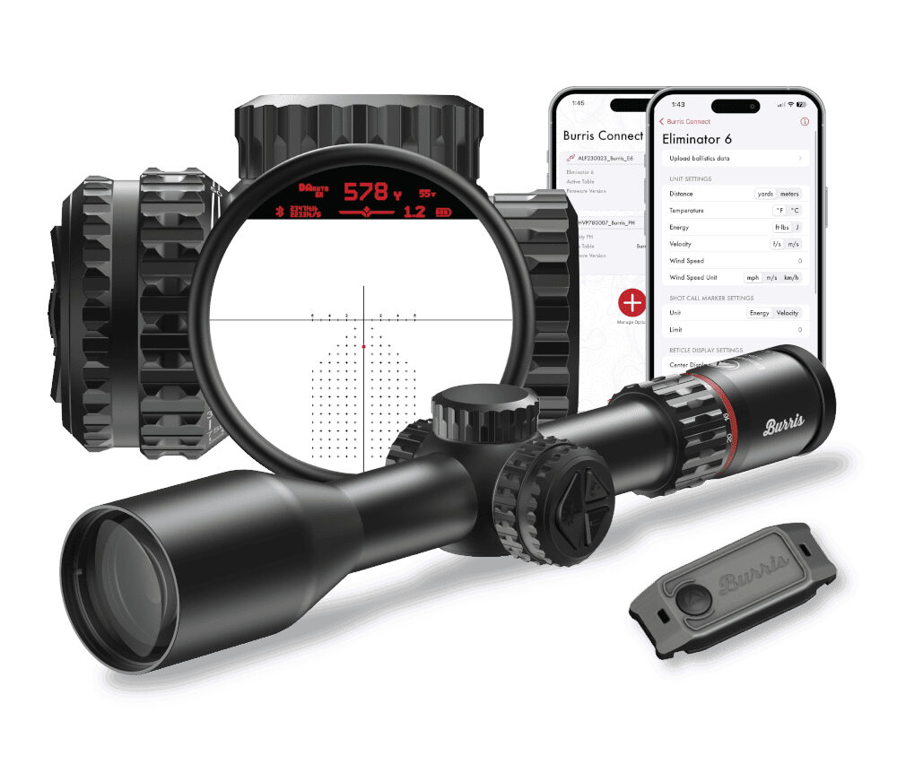 Burris Eliminator 6 z dalmierzem laserowym rewolucjonizuje branże, oferując strzelcom możliwość szybkiego i precyzyjnego namierzania celu na dużych dystansach. - LifeGun.pl Luneta Burris Eliminator 6 4 20x52mm - aplikacja Burris Connect