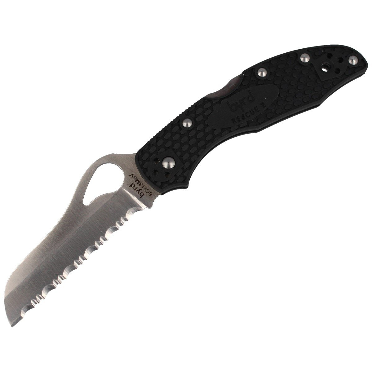 Spyderco Byrd Meadowlark2 Rescue FRN Black Spyder lekki folder ratowniczy 2-giej generacji w przystępnej cenie! Zaprojektowany z myślą o specjalistycznych jednostkach służb ratowniczych z powodzeniem używany przez osoby ceniące bezpieczeństwo jako nóż EDC - LifeGun.pl Nóż Spyderco Byrd Meadowlark 2 Rescue FRN Black, Spyder (BY19SBK2)-1