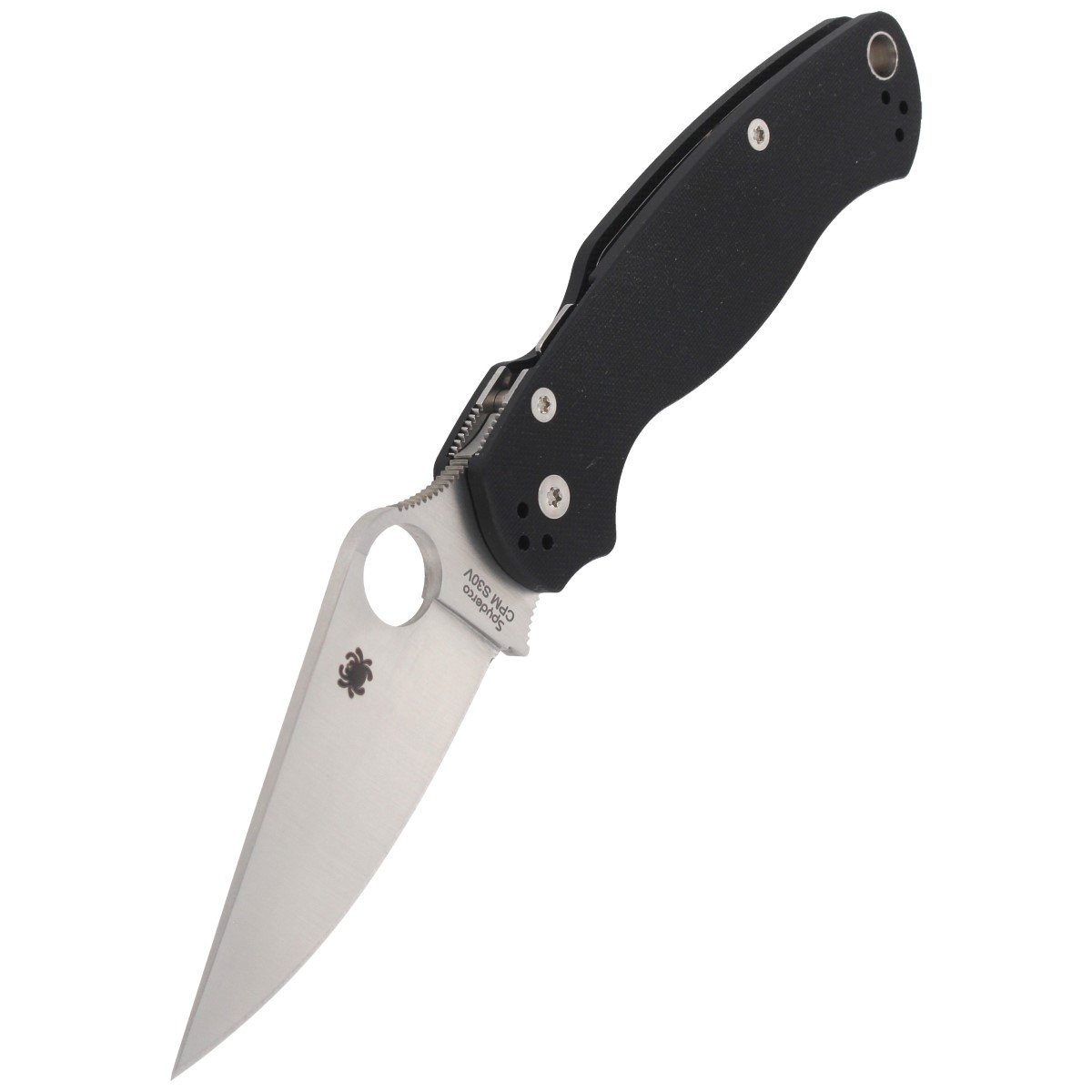 Para Military 2 G-10 Black druga generacja kultowego noża Spyderco - kompaktowej wersji folderu Military. Udoskonalony technicznie: poprawiona ergonomia rękojeści, wydłużony czubek ostrza, blokada Compresion-Lock, powiększony otwór na linkę. Made in USA.. - LifeGun.pl Nóż składany Spyderco Para Military 2 G-10 Black Plain (C81GP2)-5
