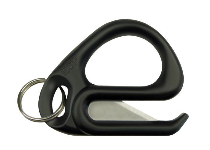 HK-02 uniwersalny nóż do cięcia kajdanek jednorazowych (tekstylnych, plastykowych, pasów bezpieczeństwa, odzieży podczas udzielania pierwszej pomocy. Kształt przecinaka uniemożliwia przypadkowe skaleczenie osoby podczas jej uwalniania.... - LifeGun.pl Przecinak ESP do kajdanek jednorazowych (HK-02)-1