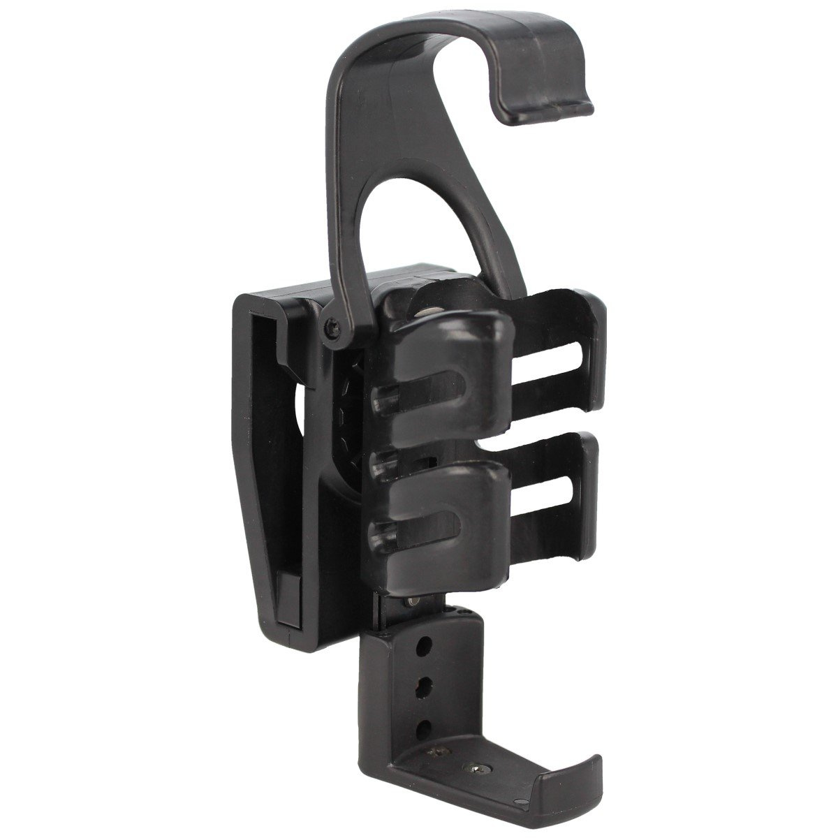 Profesjonalny uchwyt ESP do miotacza gazu Police Tonado 50ml i 63ml z latarką. Etui umożliwia szybkie dobycie pojemnika posiada zaczep bezpieczeństwa chroniący przed jego wypadnięciem z kabury podczas interwencji lub przypadkowym otwarciem modułu latarki. - LifeGun.pl Uchwyt ESP na gaz Tornado 50-63ml z UBC-03 (SHT-34-50.63)-1