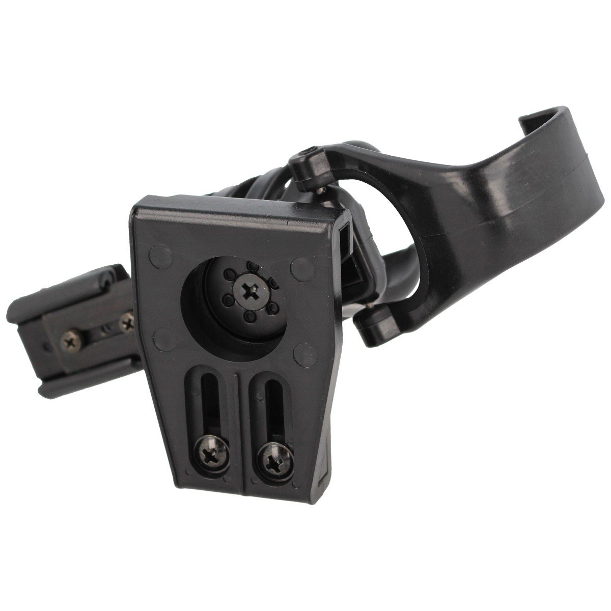 Profesjonalny uchwyt ESP do miotacza gazu Police Tonado 50ml i 63ml z latarką. Etui umożliwia szybkie dobycie pojemnika posiada zaczep bezpieczeństwa chroniący przed jego wypadnięciem z kabury podczas interwencji lub przypadkowym otwarciem modułu latarki. - LifeGun.pl Uchwyt ESP na gaz Tornado 50-63ml z UBC-03 (SHT-34-50.63)-3