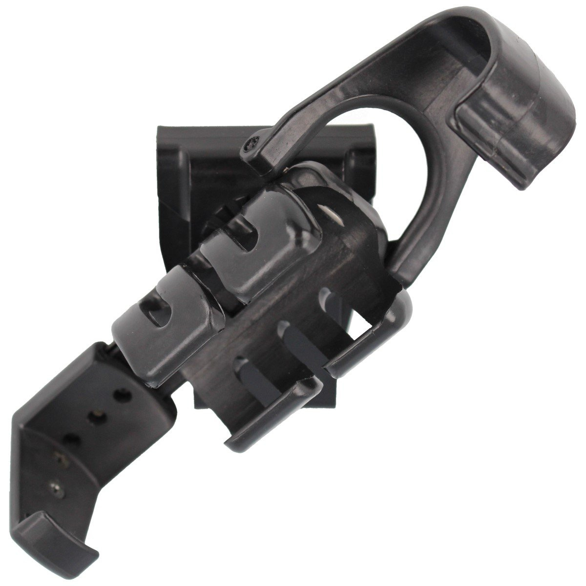 Profesjonalny uchwyt ESP do miotacza gazu Police Tonado 50ml i 63ml z latarką. Etui umożliwia szybkie dobycie pojemnika posiada zaczep bezpieczeństwa chroniący przed jego wypadnięciem z kabury podczas interwencji lub przypadkowym otwarciem modułu latarki. - LifeGun.pl Uchwyt ESP na gaz Tornado 50-63ml z UBC-03 (SHT-34-50.63)-4