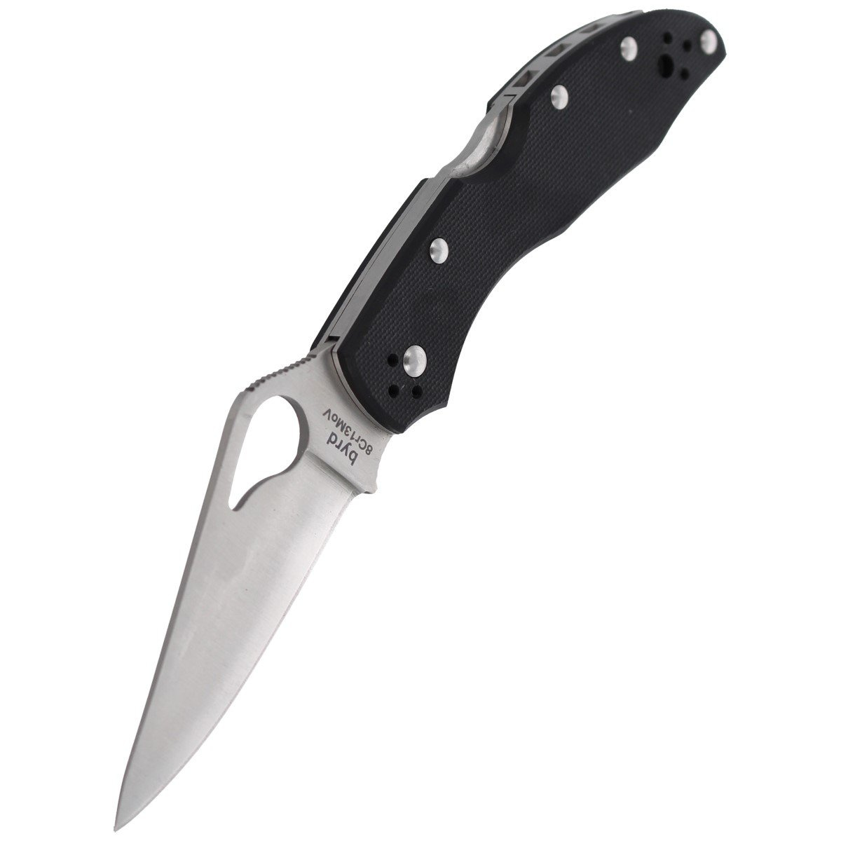 Byrd Meadowlark 2 G-10 Black, Plain zainspirowany kultowym nożem Delica folder Spyderco w doskonałej cenie!. Ostrze gładkie ze stali nierdzewnej 8Cr13MoV wyprowadzono szlifem pełnym płaskim. Okładziny rękojeści z G10. Blokada Back-Lock. Metalowy klips. - LifeGun.pl Nóż Spyderco Byrd Meadowlark 2 G-10 Black, Plain (BY04GP2)-5