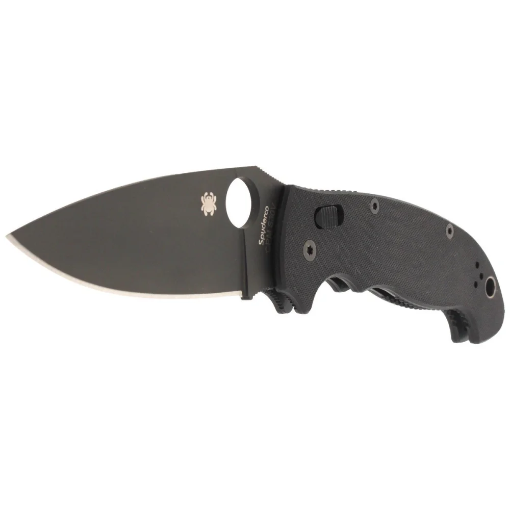 Nóż składany Spyderco Manix 2 XL Black G10, Black DLC CPM S30V by Eric Glesser (C95GPBBK2)