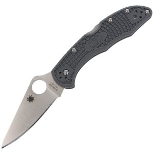 Nóż Spyderco Delica 4 FRN Gray Flat Ground Plain (C11FPGY)-1