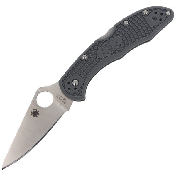 Nóż Spyderco Delica 4 FRN Gray Flat Ground Plain (C11FPGY)-1