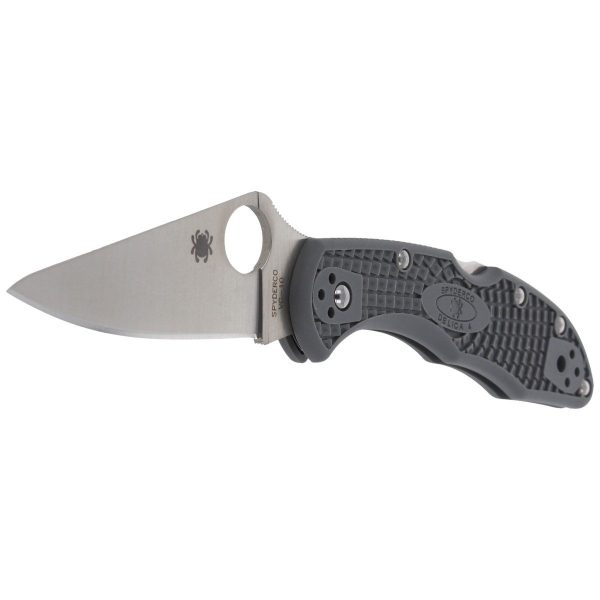 Nóż Spyderco Delica 4 FRN Gray Flat Ground Plain (C11FPGY)-2
