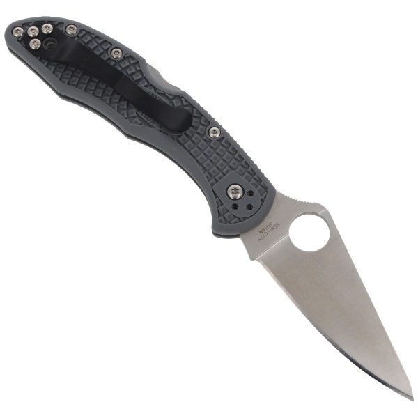 Nóż Spyderco Delica 4 FRN Gray Flat Ground Plain (C11FPGY)-3