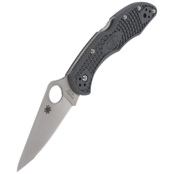 Nóż Spyderco Delica 4 FRN Gray Flat Ground Plain (C11FPGY)-5