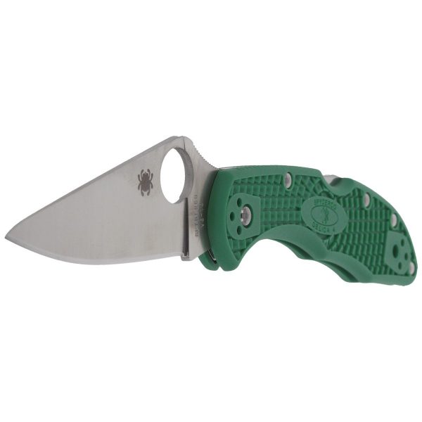 Nóż Spyderco Delica 4 FRN Green Flat Ground Plain (C11FPGR)-2