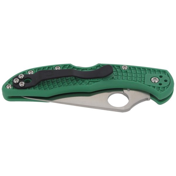 Nóż Spyderco Delica 4 FRN Green Flat Ground Plain (C11FPGR)-6