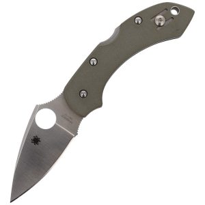 Nóż składany Spyderco Dragonfly Folige Green G-10, Satin Plain V-10 (C28GPFG)-1
