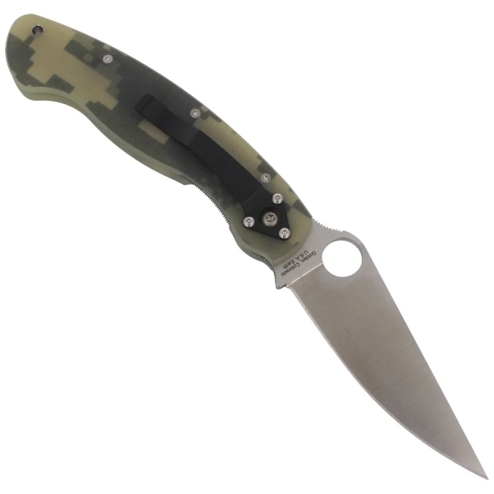 Nóż składany Spyderco Military G-10 Camo Plain (C36GPCMO) 3 Nóż składany Spyderco Military G-10 Camo Plain (C36GPCMO)