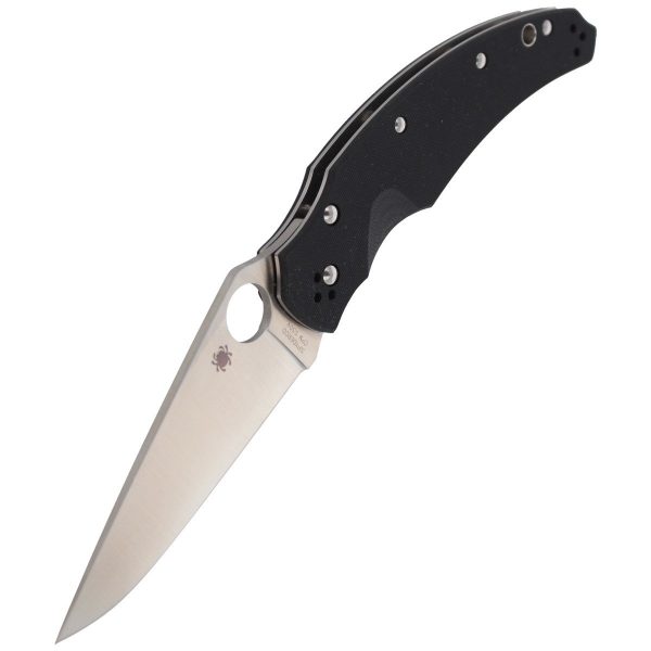 Nóż składany Spyderco Opus Black G-10 Plain (C218GP)-5