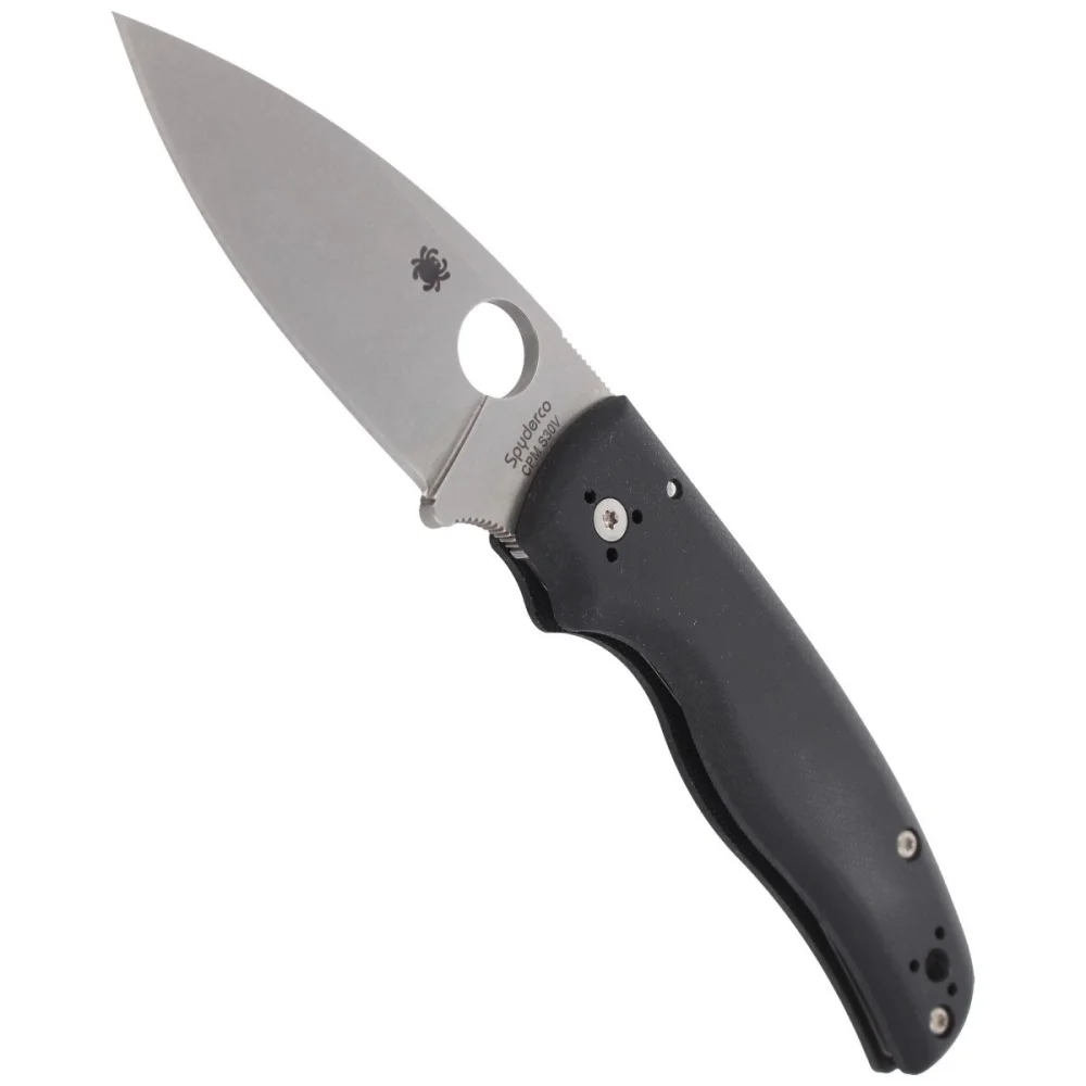 Nóż składany Spyderco Shaman Black G10, Stonewashed CPM S30V by Sal Glesser (C229GP)