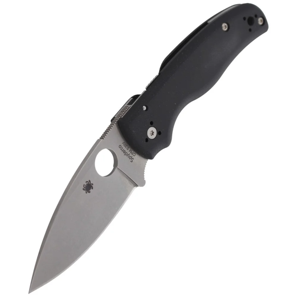 Nóż składany Spyderco Shaman Black G10, Stonewashed CPM S30V by Sal Glesser (C229GP)