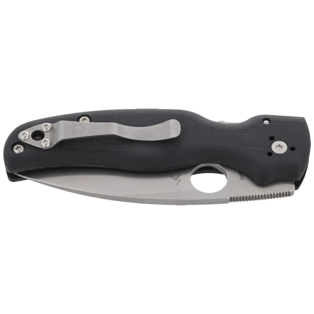 Nóż składany Spyderco Shaman Black G10, Stonewashed CPM S30V by Sal Glesser (C229GP)