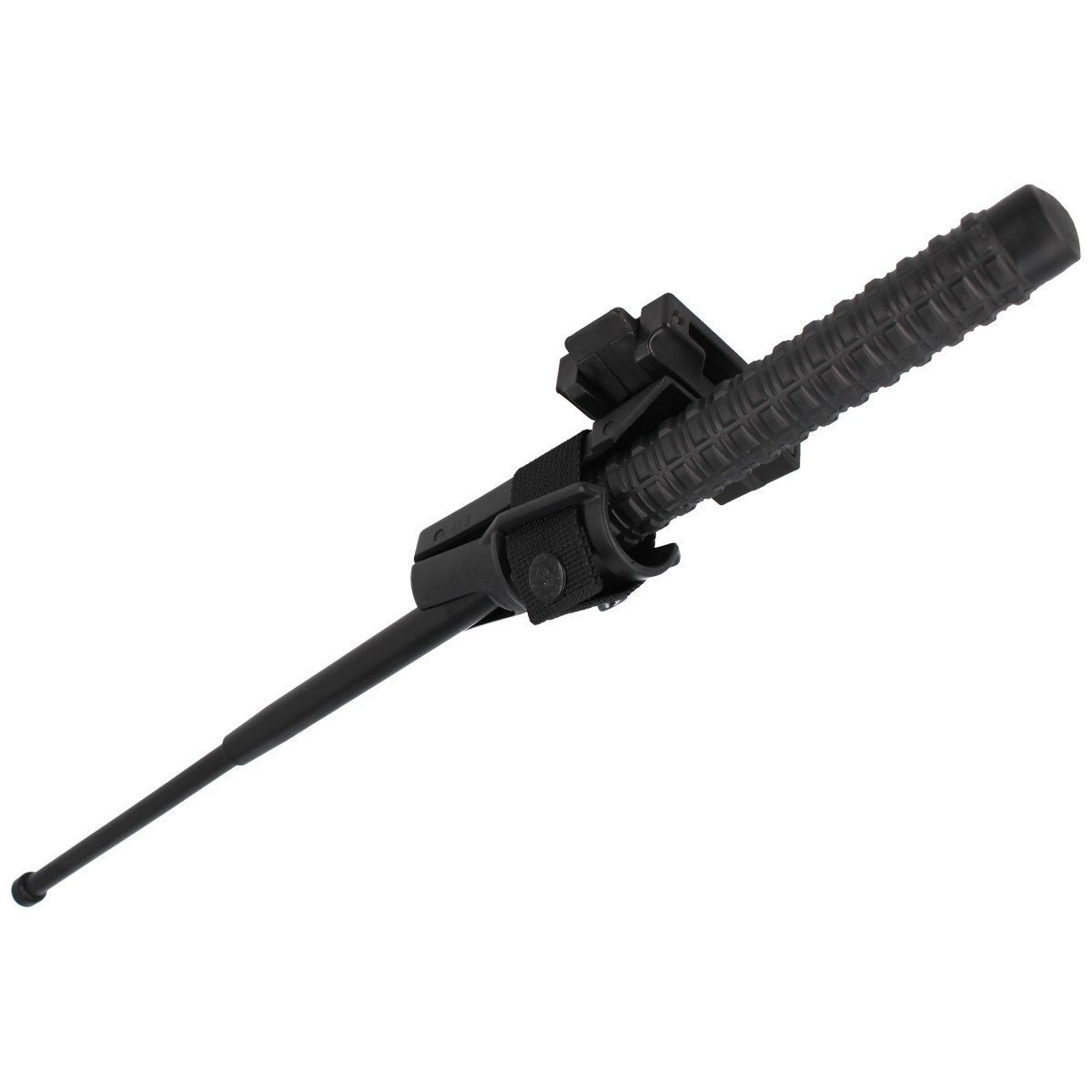 EXB-21H BLK BH-54 hartowana 21" pałka teleskopowa ESP Friction Loc. W zestawie profesjonalny wypinany obrotowy uchwyt BH-54 wyposażony w mocowanie UBC-5 (Quick Change System). Najpopularniejszy model batona będący na wyposażeniu polskich służb mundurowych - LifeGun.pl Pałka teleskopowa hartowana ESP 21'' (ExB-21H-BK BH-54)-5