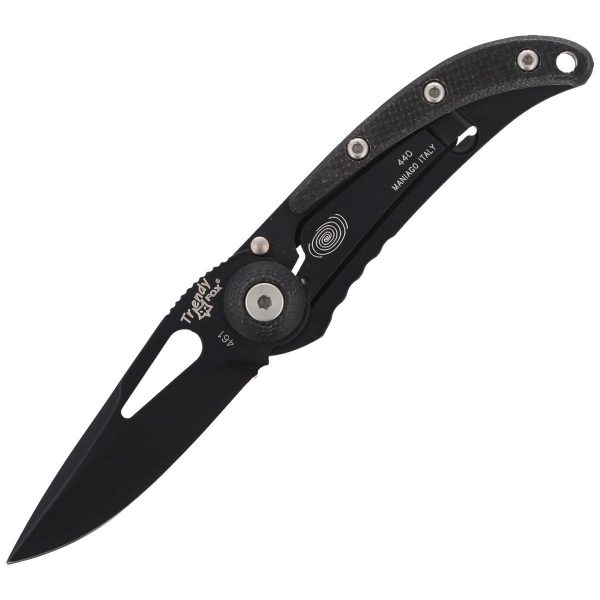 Nóż składany Fox Trendy Black G10, Black PVD 440C by Moris Baroni (461G10)-1
