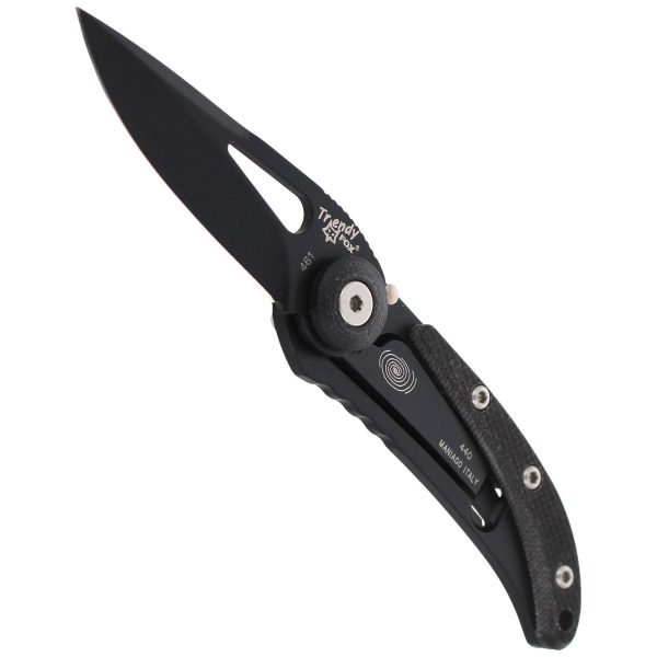 Nóż składany Fox Trendy Black G10, Black PVD 440C by Moris Baroni (461G10)-6