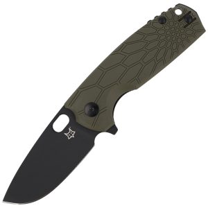 Nóż składany Fox Core OD Green FRN, Cerakote Black N690 by Jesper Voxnaes (FX-604 OD)-1