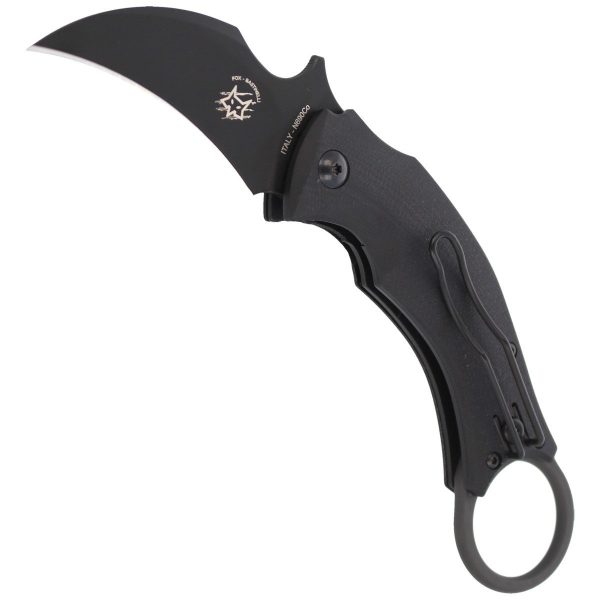 Nóż składany FOX Karambit Black Bird by Bastinelli G10 Black, Black Idroglider (FX-591)-5