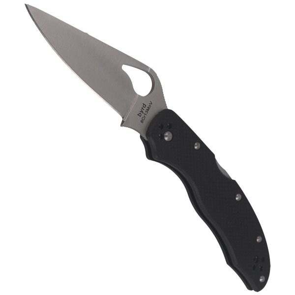 Nóż składany Spyderco Byrd Harrier 2 G-10 Black, Plain (BY01GP2)-5
