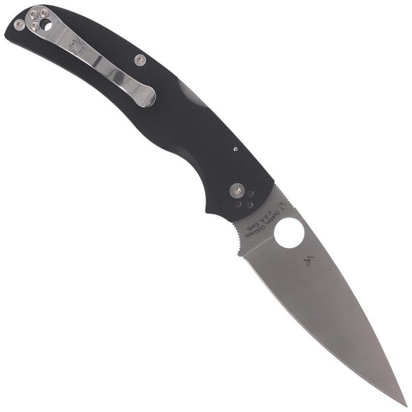 Nóż składany Spyderco Native Chief G10 Black, Satin Plain CPM S30V by Sal, Eric Glesser (C244GP)-4