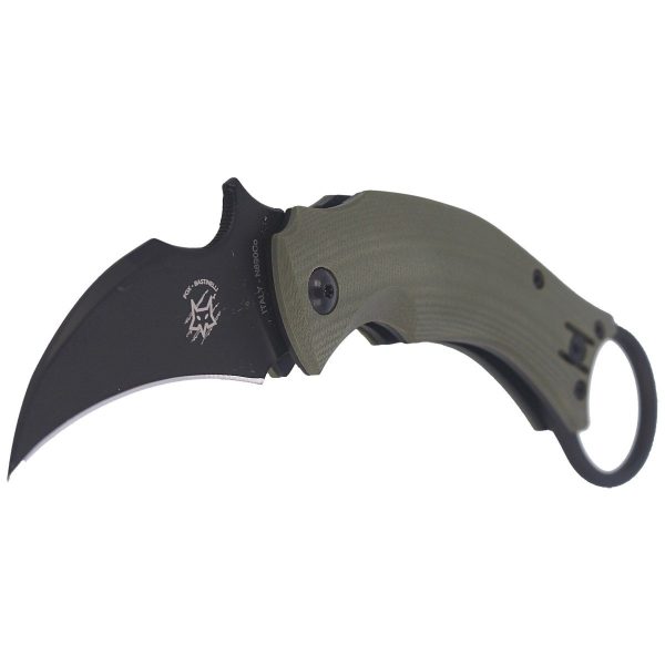 Nóż składany FOX Karambit Black Bird by Bastinelli G10 OD Green, Black Idroglider (FX-591 OD)-8