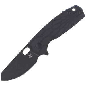 Nóż składany Fox Baby Core FRN Black, Black Stonewashed N690by Jesper Voxnaes (FX-608 B)-1