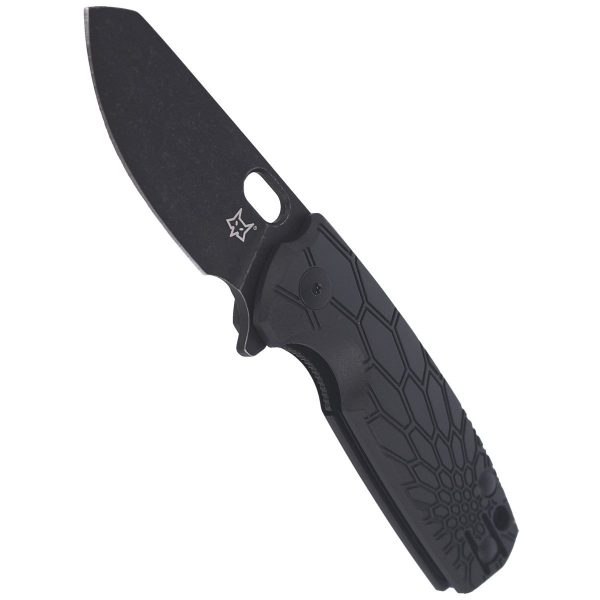 Nóż składany Fox Baby Core FRN Black, Black Stonewashed N690by Jesper Voxnaes (FX-608 B)-4
