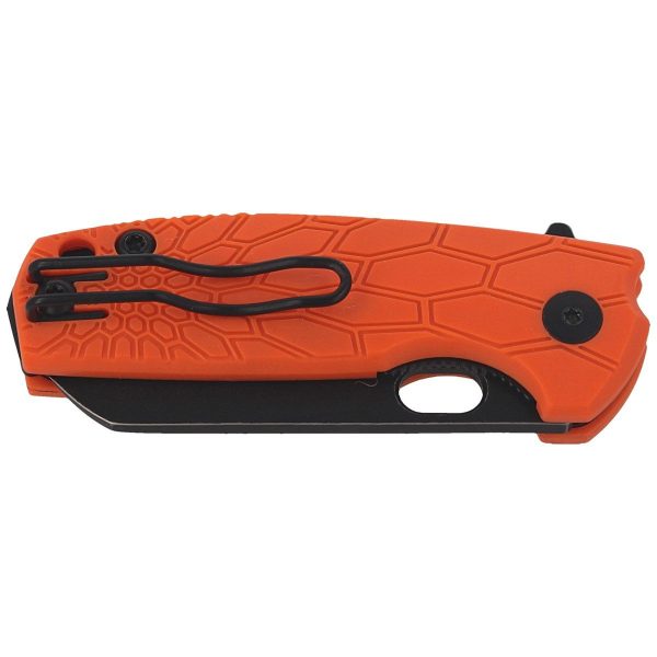 Nóż składany Fox Baby Core FRN Orange, Black Stonewashed N690 by Jesper Voxnaes (FX-608 OR)-2