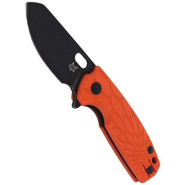 Nóż składany Fox Baby Core FRN Orange, Black Stonewashed N690 by Jesper Voxnaes (FX-608 OR)-4