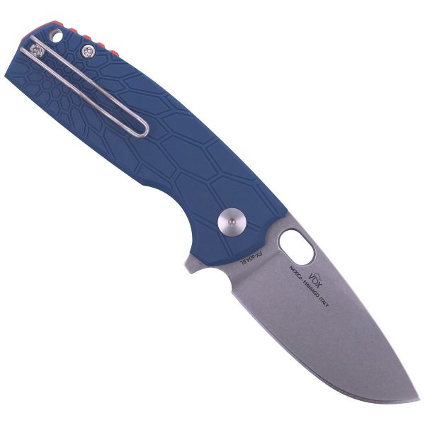 Nóż składany Fox Core FRN Blue, Stonewashed N690 by Jesper Voxnaes (FX-604 BL)-3