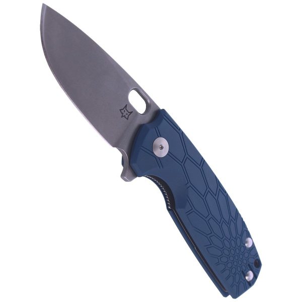 Nóż składany Fox Core FRN Blue, Stonewashed N690 by Jesper Voxnaes (FX-604 BL)-4