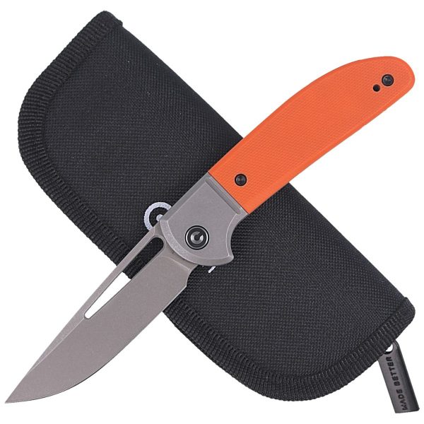 Nóż składany CIVIVI Trailblazer Orange G10, Gray Stonewashed (C2018A)-3