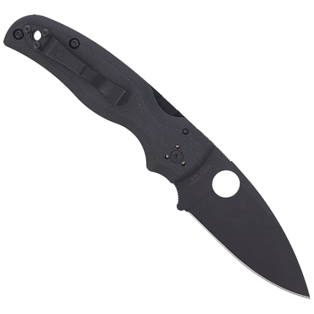 Nóż składany Spyderco Shaman Black G10, Black DLC CPM S30V by Sal Glesser (C229GPBK) 3 Nóż składany Spyderco Shaman Black G10, Black DLC CPM S30V by Sal Glesser (C229GPBK)