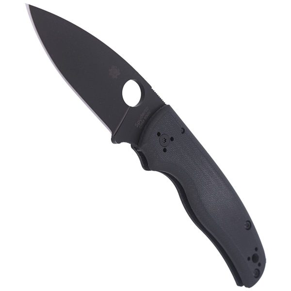 Nóż składany Spyderco Shaman Black G10, Black DLC CPM S30V by Sal Glesser (C229GPBK)-4