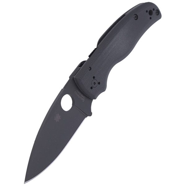 Nóż składany Spyderco Shaman Black G10, Black DLC CPM S30V by Sal Glesser (C229GPBK)-6