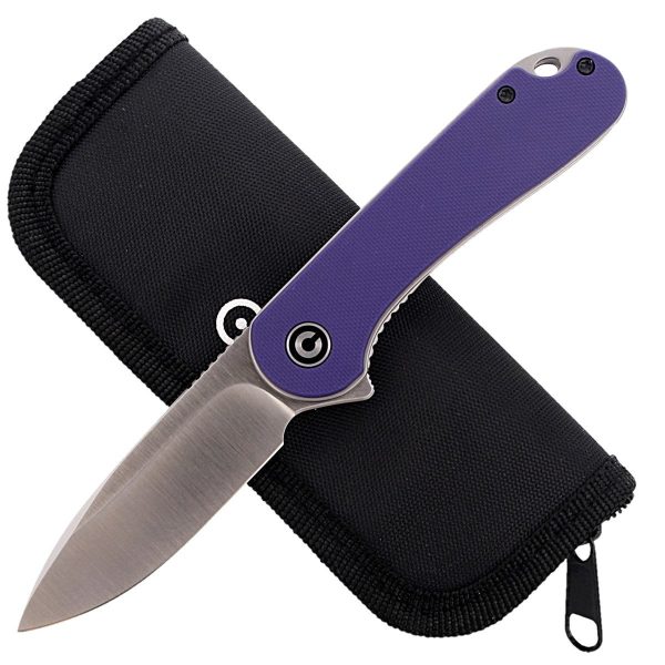 Nóż składany CIVIVI Elementum Flipper Purple G10, Satin Finish (C907V)-4