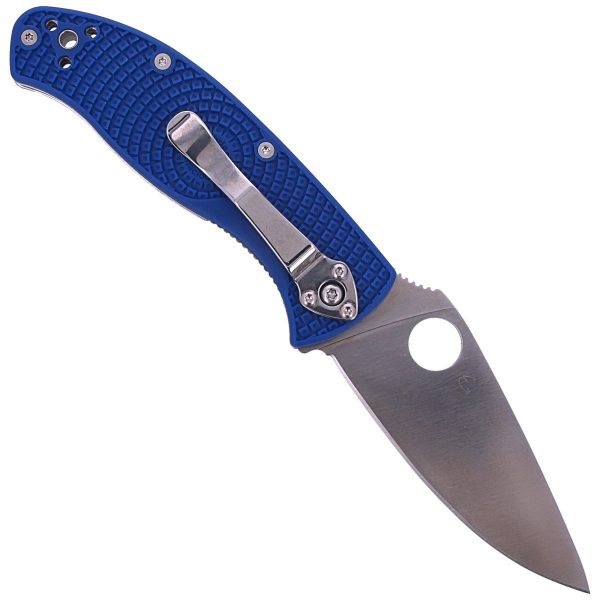 Nóż składany Spyderco Tenacious Lightweight Blue FRN, Satin CPM S35VN by Eric Glesser (C122PBL)-3